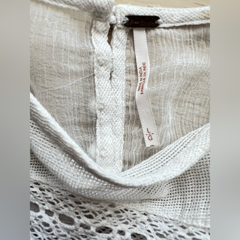 Free People Sweet Sunny Days Lace Midi Tunic Dress L - Picture 10 of 15